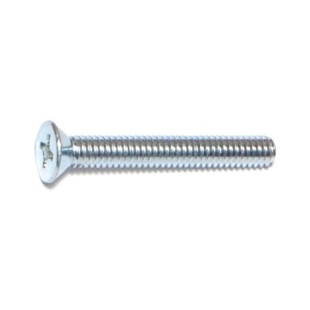Midwest Fastener #8-32 x 1-1/4 in Phillips Flat Machine Screw, Zinc Plated Steel, 35 PK 77285